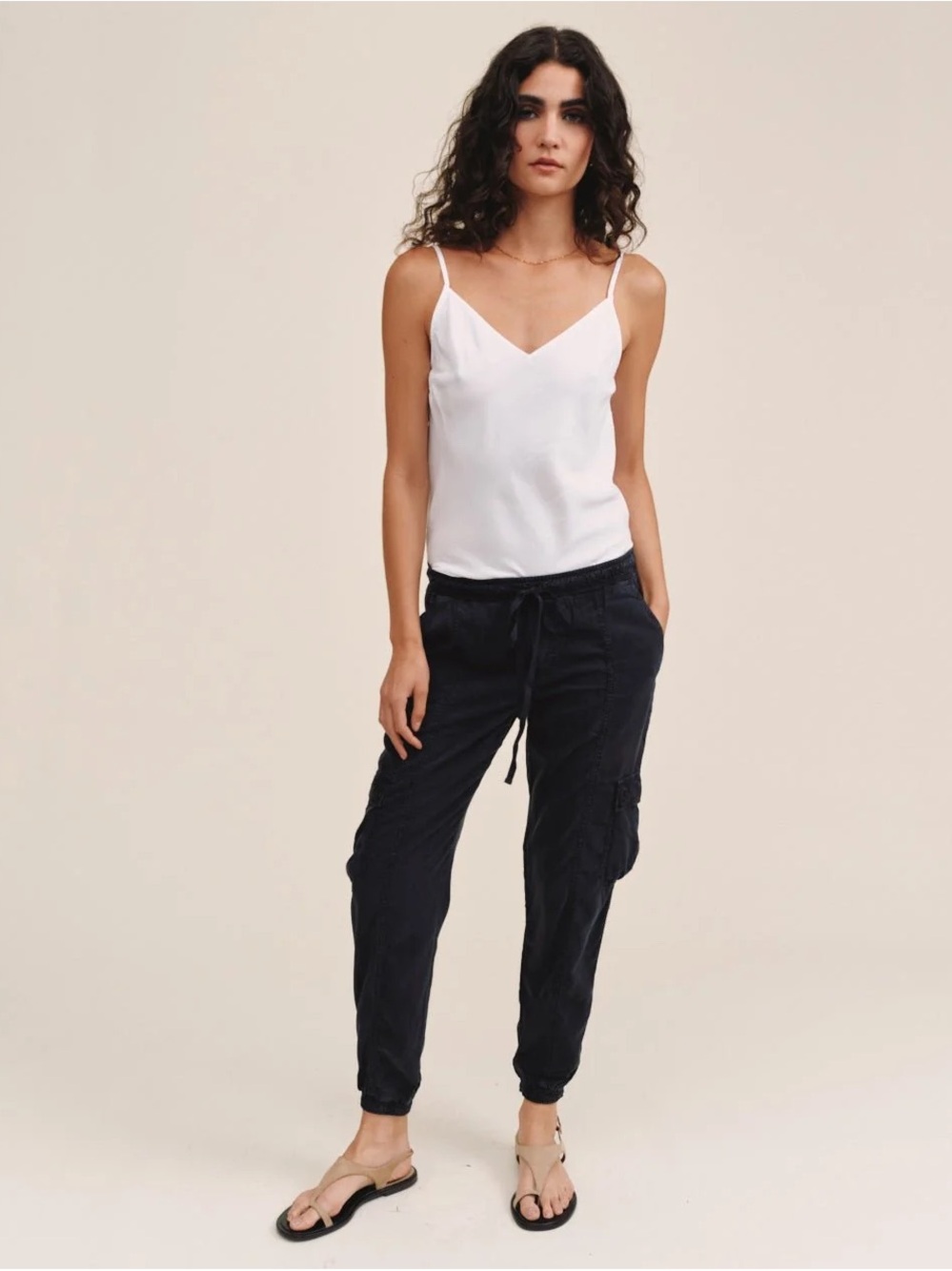 Bella Dahl Cargo Track Pants - Black